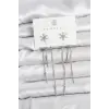 Çiçek Model Gümüş Pirinç Sallantılı Kadın Küpe