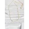 CM 14K Gold Renk Bar Zincir Model 60 cm Kadın Kolye