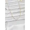CM 14K Gold Renk Burgu Model 60 cm Kadın Kolye