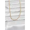 CM 14K Gold Renk Dolgun Zincir Model 60 cm Kadın Kolye
