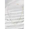 CM 14K Gold Renk Ezme Pul Model 60 cm Kadın Kolye