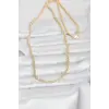 CM 14K Gold Renk Halka Zincir Model 60 cm Kadın Kolye