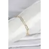 CM 14K Gold Renk Kalın Ataç Zincir Model Kadın Bileklik
