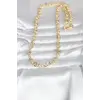 CM 14K Gold Renk Kalın Halka Zincirli 60 cm Kadın Kolye