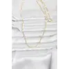 CM 14K Gold Renk Lazer Puntalı Model 60 cm Kadın Kolye