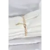 CM 14K Gold Renk Lazerli Halka Model Kadın Bileklik