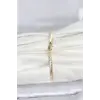 CM 14K Gold Renk Lazerli Yassı Zincir Model Kadın Bileklik