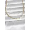 CM 14K Gold Renk Yassı Zincir Model 45 cm Kadın Kolye