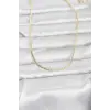 CM 14K Gold Renk Yassı Zincir Model 60 cm Kadın Kolye