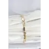 CM 14K Gold Renk Yassı Zincir Model Kadın Bileklik