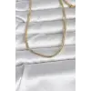 CM 14K Gold Renk Yılan Zincir Model 60 cm Kadın Kolye