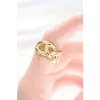 Düğüm Model Gold Renk Ayarlanabilir Yüzük