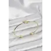 Düğüm Model Pirinç Gold Renk Kadın Bileklik