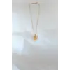 Gold Kaplama Sarı Renk Sedefli Kelebek Kolye