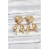 Gold Renk Deniz Temalı Vintage Kadın Küpe