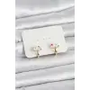 Gold Renk Kedi Model Mineli Çocuk Küpe