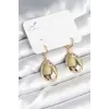 Gold Renk Pirinç Damla Model Kadın Küpe