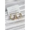 Gold Renk Pirinç Halka 25 mm Kadın Küpe