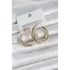 Gold Renk Pirinç Halka 30 mm Kadın Küpe