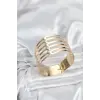 Gold Renk Pirinç Kaburga Model Kadın Bileklik