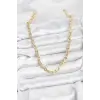 Gold Renk Pirinç Tifani Model Kadın Kolye