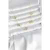 Gold Renk Yonca Model VIP Seri Kadın Kolye