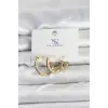 Gold Renk Zirkon Taşlı Kadın Küpe