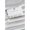 Gümüş Renk Pirinç Kemik Model 3 Çift Kadın Küpe Seti