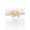 Kalın Gold Renk Ayarlanabilir Yüzük