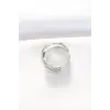 Kalın Silver Renk Ayarlanabilir Yüzük