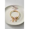 Kedili Model Pembe Charmlı Bileklik