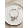 Mor Papatya Charmlı Bileklik