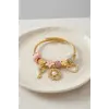Pembe Charmlı Model Kadın Bileklik