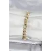 Pirinç Gold Renk Arpa Model Kadın Bileklik