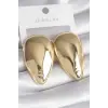 Pirinç Gold Renk Badem Model Kadın Küpe
