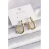 Pirinç Gold Renk Halka Model Kadın Küpe