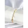 Pirinç Gold Renk Kadın Manifest Bileklik