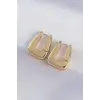 Pirinç Gold Renk Kalın Küpe