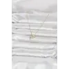 Pirinç Gold Renk Minimal Kutup Yıldızı Model Kadın Kolye