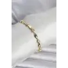 Pirinç Gold Renk Sütun Model Kadın Bileklik