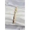 Pirinç Gold Renk Sütun Model Kadın Bileklik
