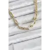 Pirinç Gold Renk Tifani Model Kadın Kolye