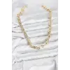 Pirinç Gold Renk Tifani Model Kadın Kolye