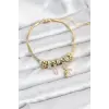 Pirinç Gold Renk Tinkerbell Charmlı Kadın Bileklik