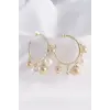 Pirinç Gold Renk Topçuk Model Halka Küpe