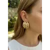 Pirinç Gold Renk Vintage Kadın Küpe
