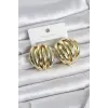 Pirinç Gold Renk Vintage Kadın Küpe