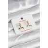 Pirinç Gold Renk Yıldız Kadın Küpe