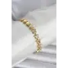 Pirinç Gold Renk Yıldız Model Kadın Bileklik