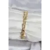Pirinç Gold Renk Yıldız Model Kadın Bileklik